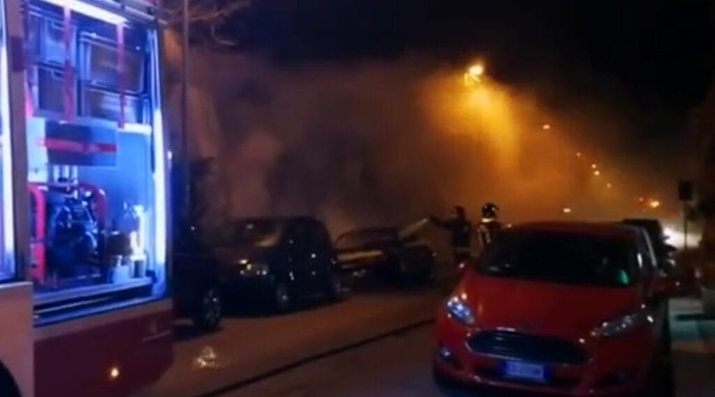 Notte di incendio Corigliano Rossano