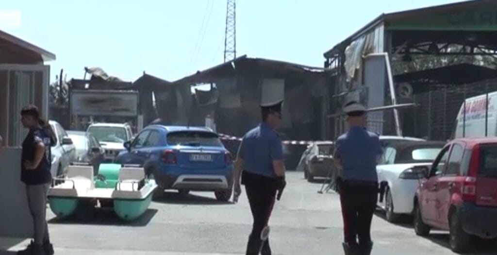Notte di incendio Corigliano Rossano