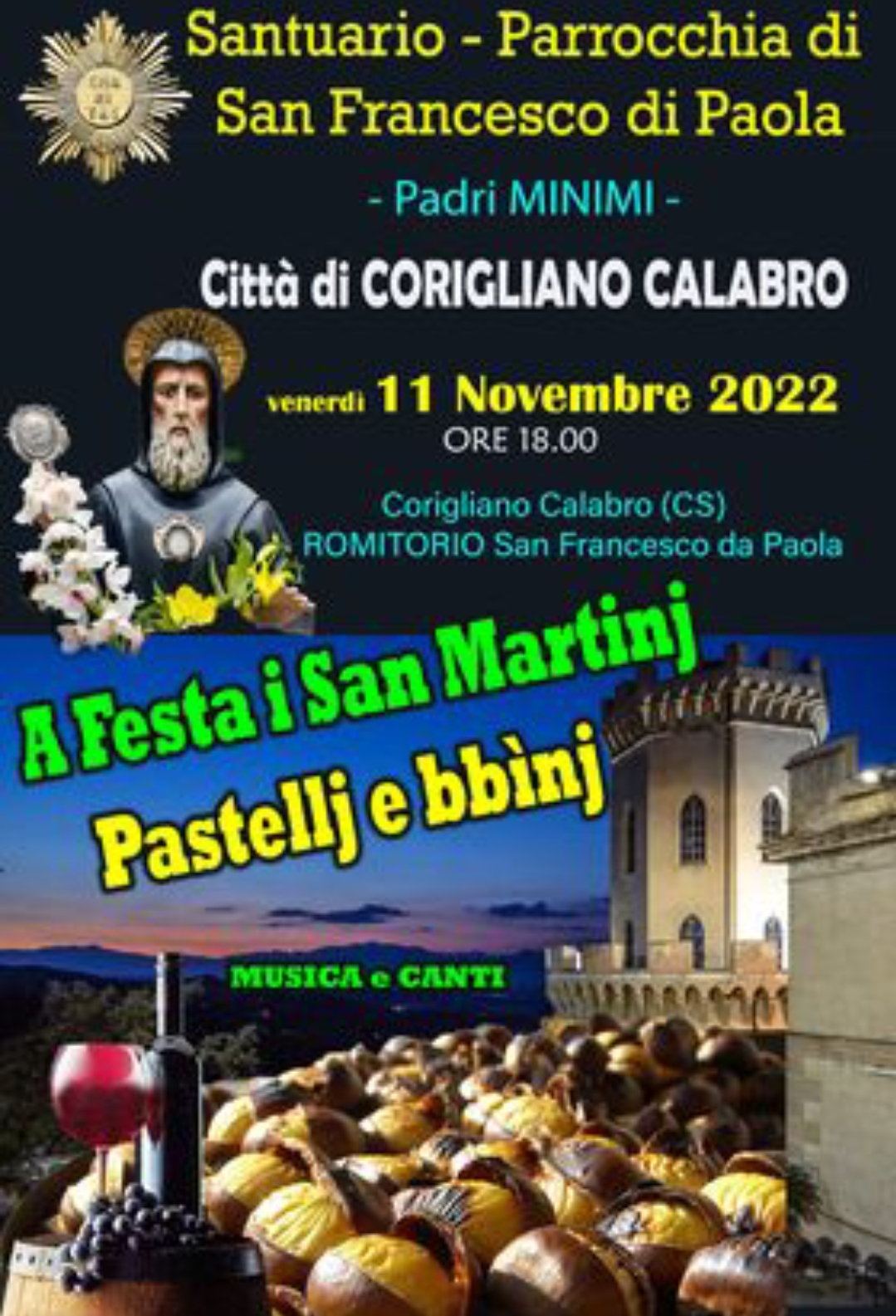 : A Festa I Santi Martinj Pastellj e Binj al Santuario San Francesco da Paola di Corigliano Rossano - Calabria