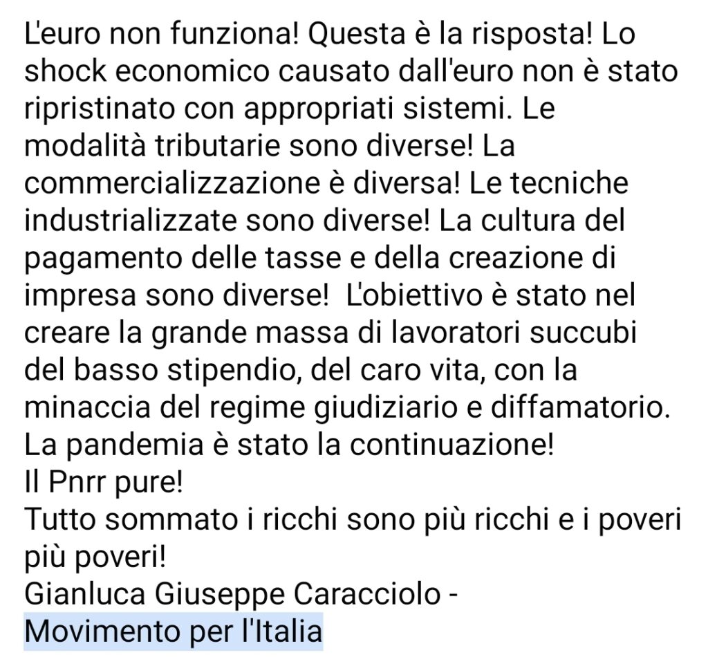 Gianluca Caracciolo: Movimento per l'Italia