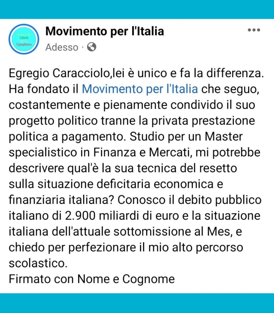 Gianluca Giuseppe Caracciolo - Movimento per l'Italia